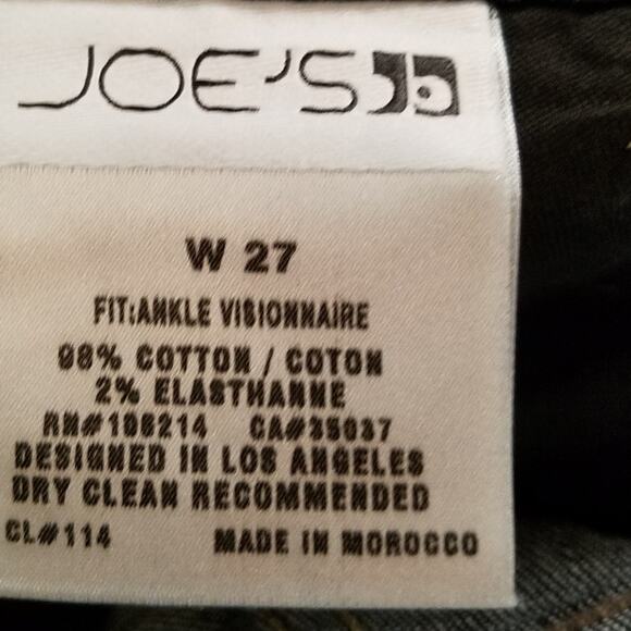 Joe's Jeans Ankle Visionaire Dark Wash Straight Leg Denim Jeans size 27 - Picture 5 of 5
